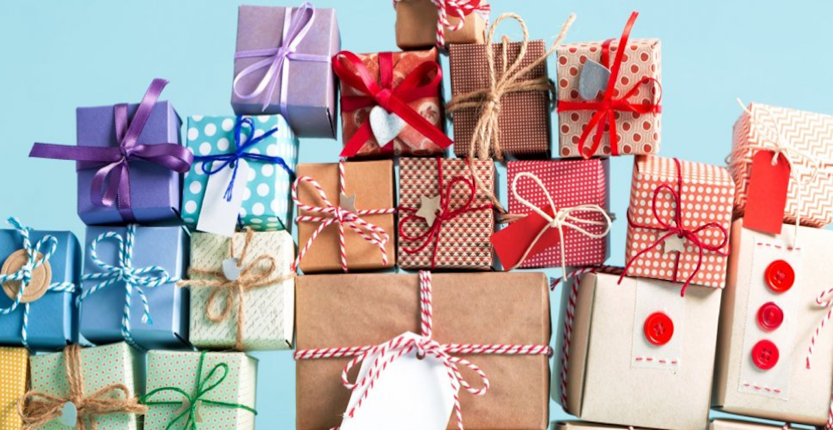 A wrapped gift box representing feedback as a gift that keeps on giving